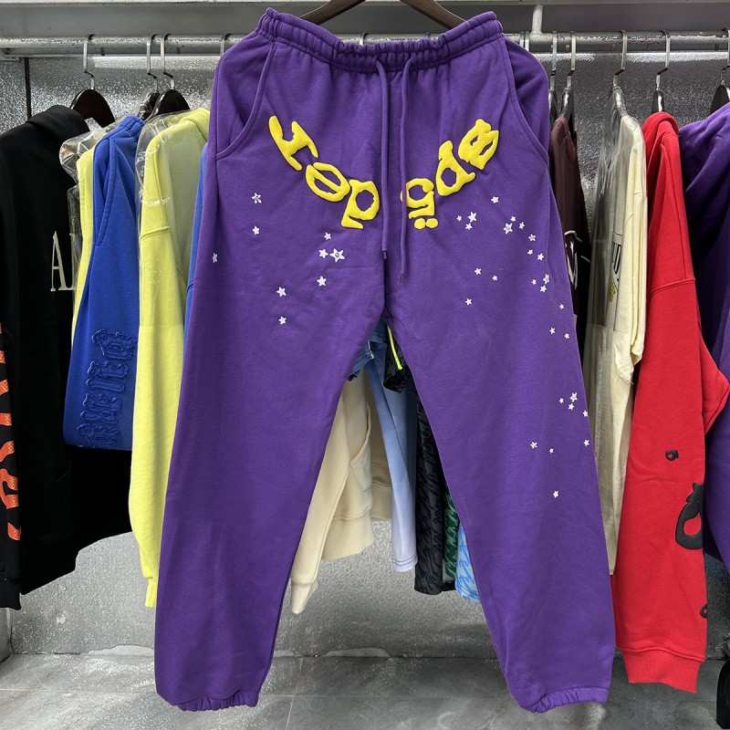 Sp5der cantante de hip hop europeo y americano mismo estilo carta de espuma 555555 impreso hombres y mujeres pareja suéter con capucha moda