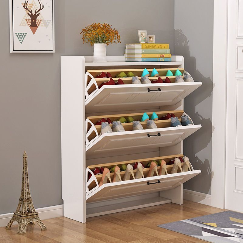 Ultra-Thin Tipping Bucket Shoe Cabinet for Home Entrance 17cm Simple Modern Storage Entrance Cabinet Large Capacity Outdoor Storage Shoe Rack