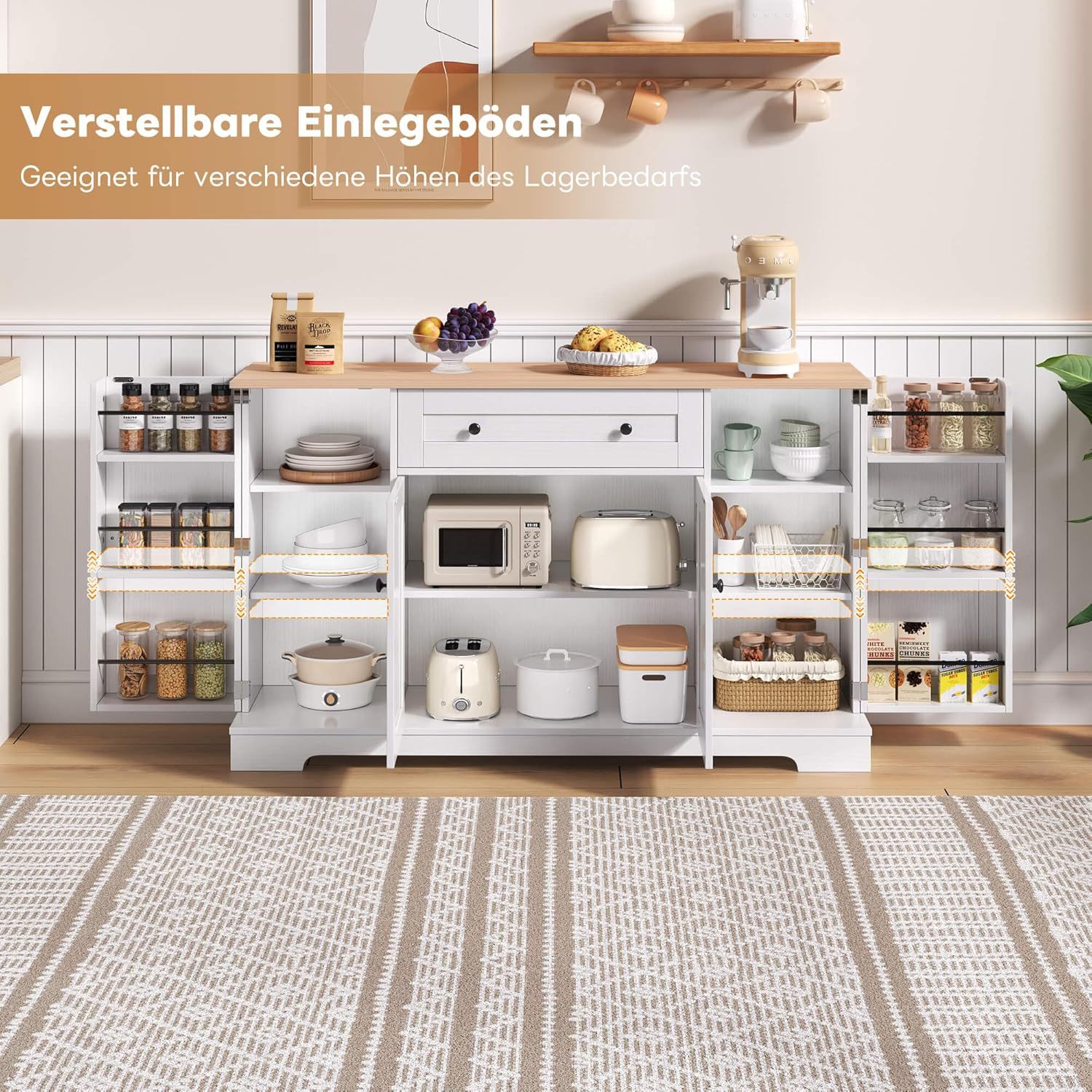 Cross-border household small-space kitchen island table, wooden island, hand-pushed dining cart, simple and stylish, high aesthetic value, delivery cart