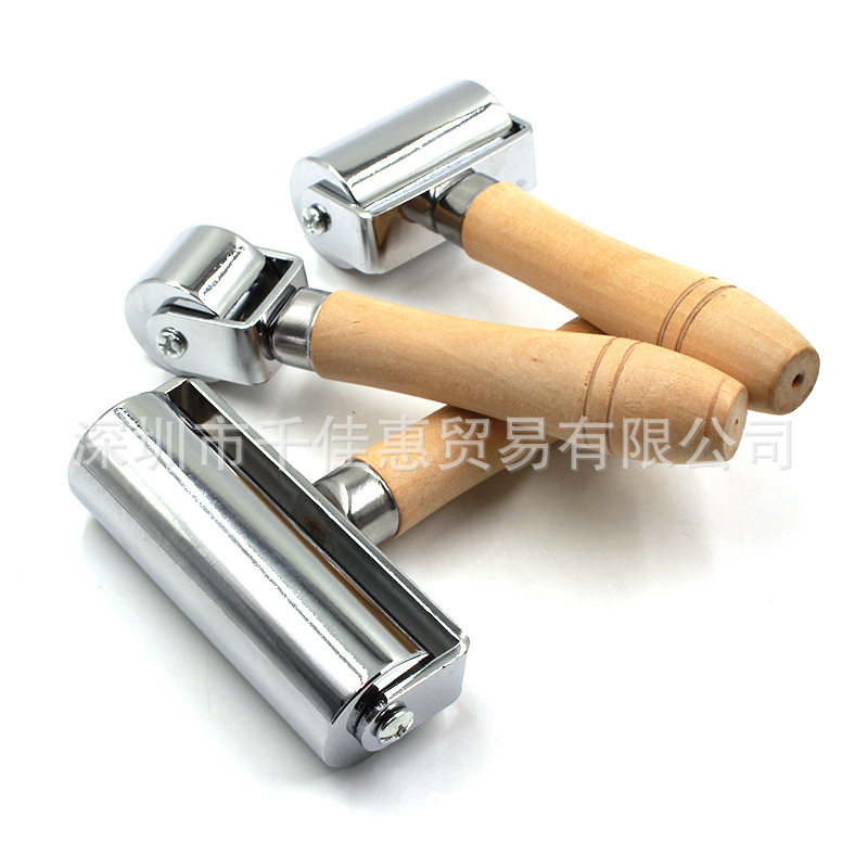 DIY手艺皮革工具 皮革压边滚轮 压皮实心皮革滚边器大号中号小号