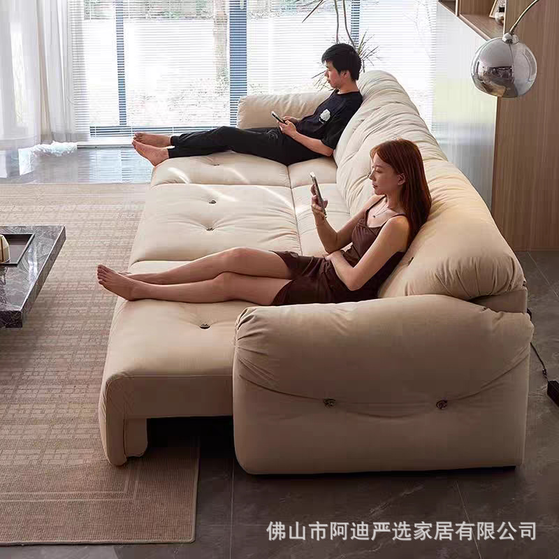 云朵电动沙发客厅现代简约伸缩人类狗窝布艺懒人多功能沙发床两用