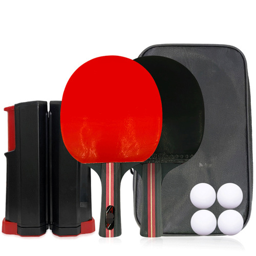 Factory network set of ping pong rackets, 2 rackets, 3 balls, horizontal paddle, straight paddle ping pong rackets, training ping pong rackets