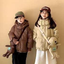 儿童羽绒服冬季2024新款中大童男童女童韩版加厚款白鸭绒潮款外套