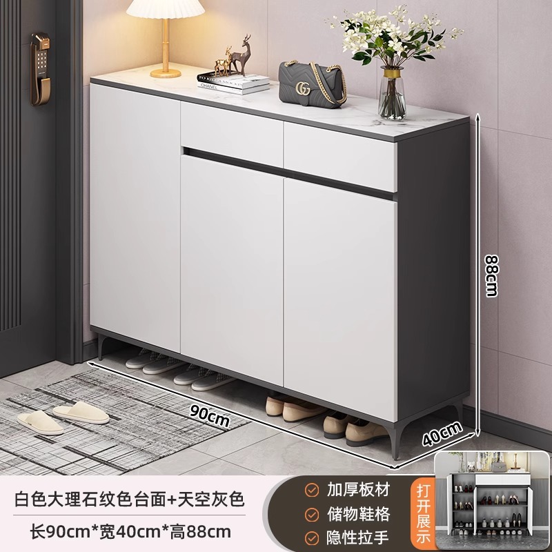 Armario de zapatos doméstico puerta interior nuevo tipo 2025 explosión pequeño armario de almacenamiento económico de gran capacidad estante de zapatos de pasillo