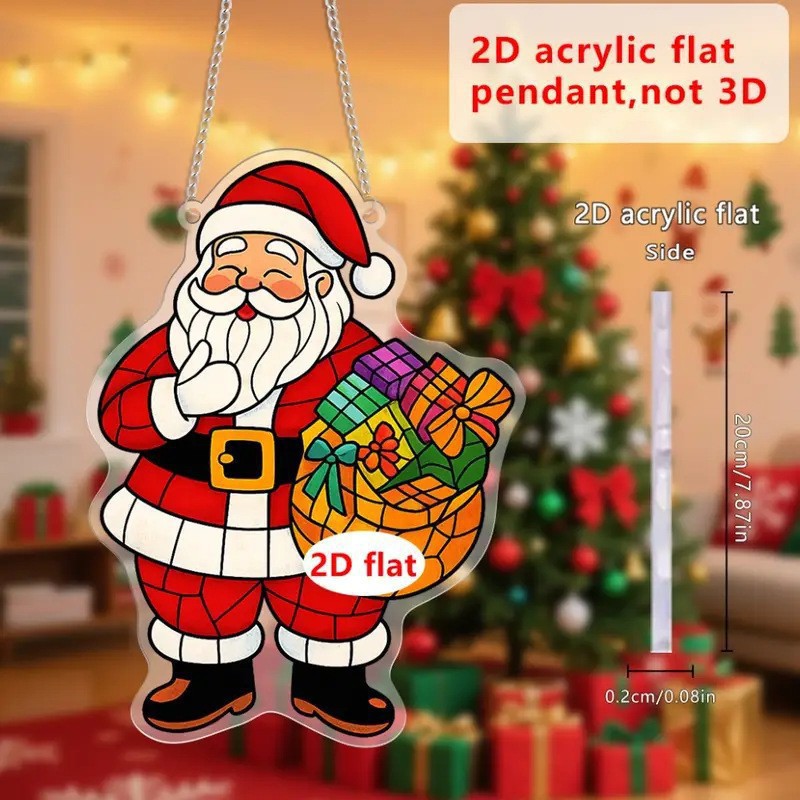 Decoración de Navidad 2026 nuevos productos transfronterizos serie de joyas de Navidad disco decoración para el hogar decoración de Navidad acrílica