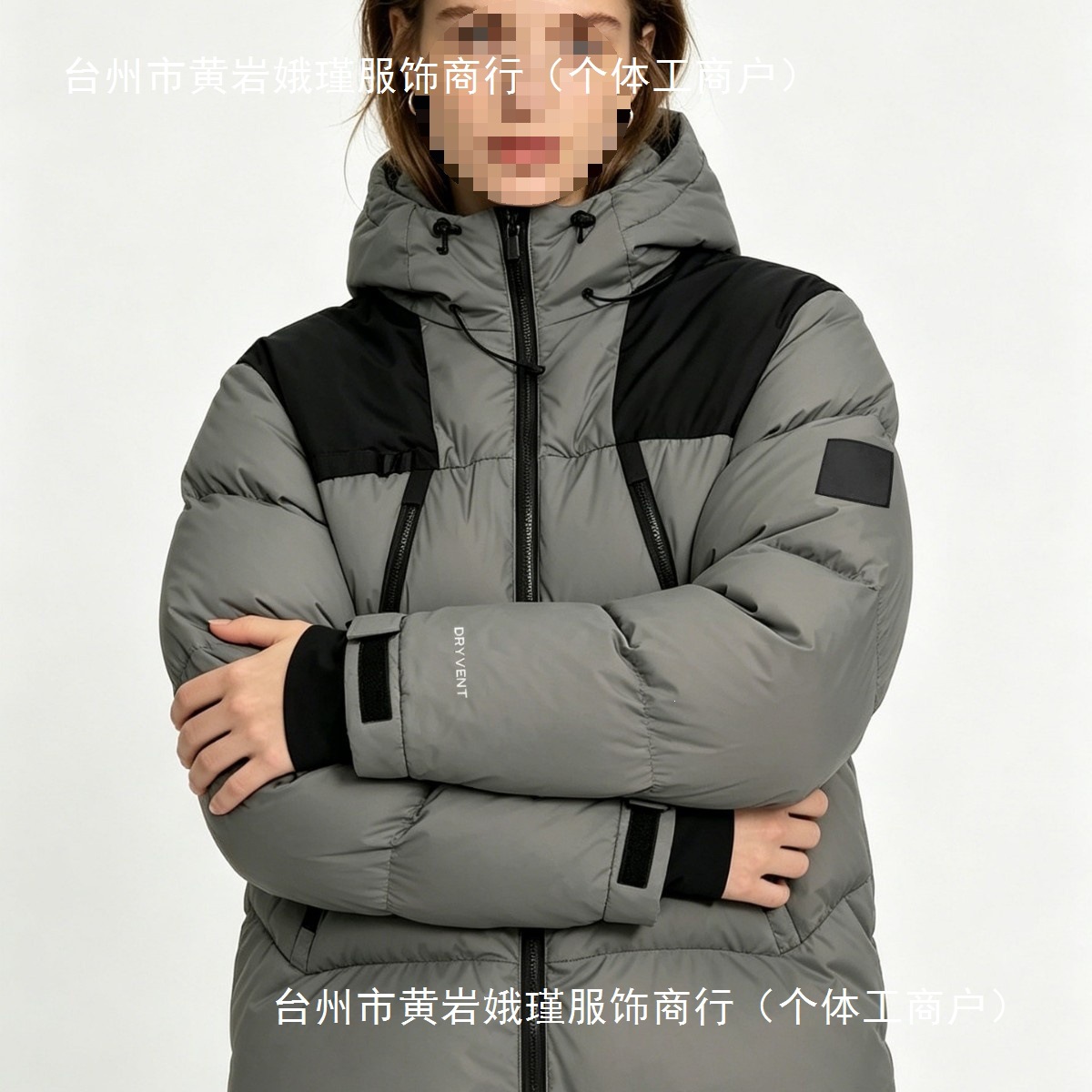 Men's winter new style thickened warm windproof casual hooded patchwork short puffer jacket