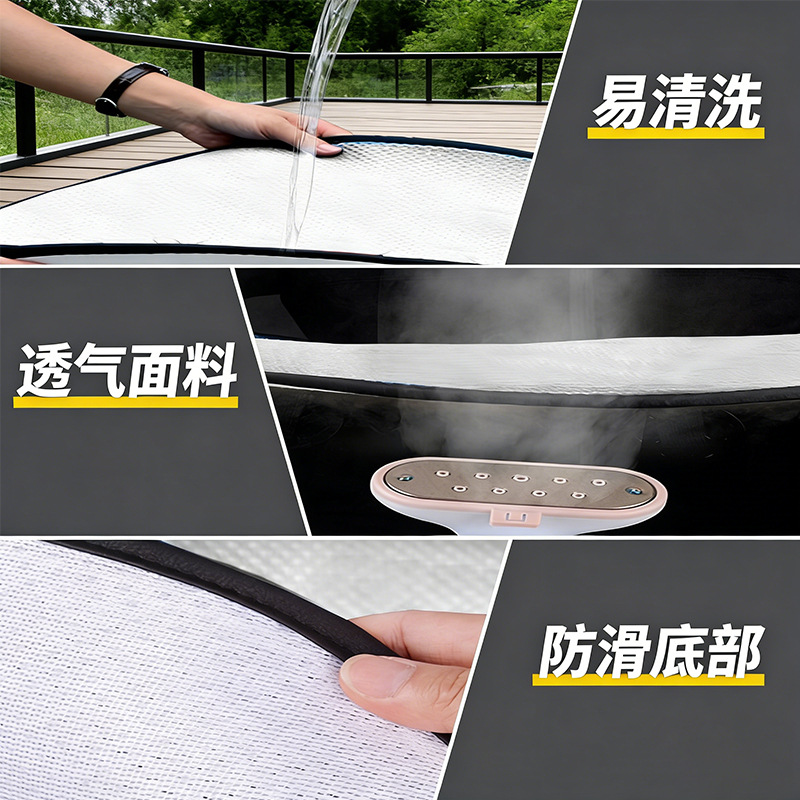 Cross-Border Foreign Trade Summer Universal Car Seat Cushion Set Made of Ice Silk, Three-Piece Set, Minimum Order of One Piece, Custom-Made with Your Own Design, Cooling Seat Cushion