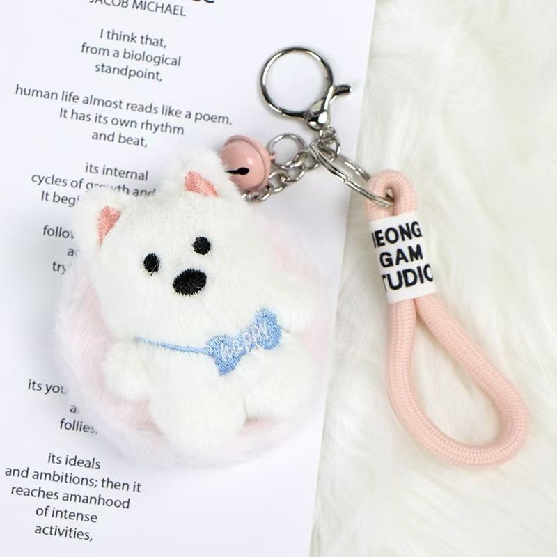Espejo de Maquillaje Portátil de Felpa de ABS y Peluche Corto Multifuncional para Bolso image 9