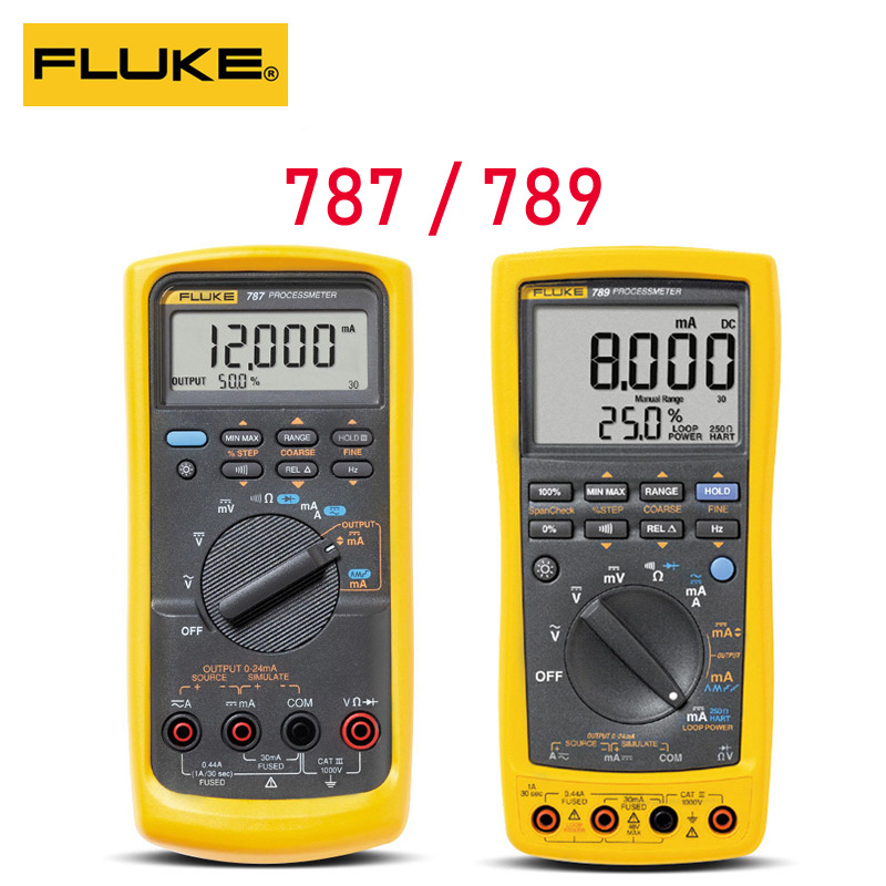 福禄克Fluke 787B 789过程万用表高精度检验真有效值手持式便携表