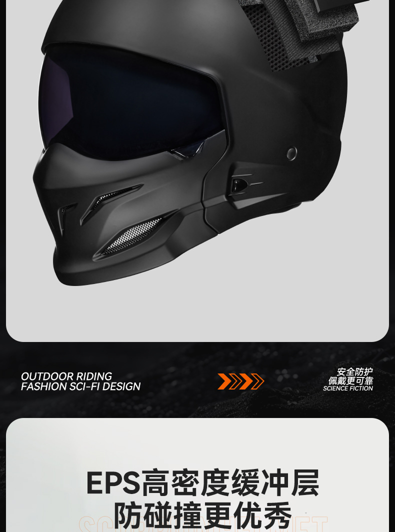 3C Retro Motorcycle Helmet Full Helmet Electric Motorbike Scooter Helmet