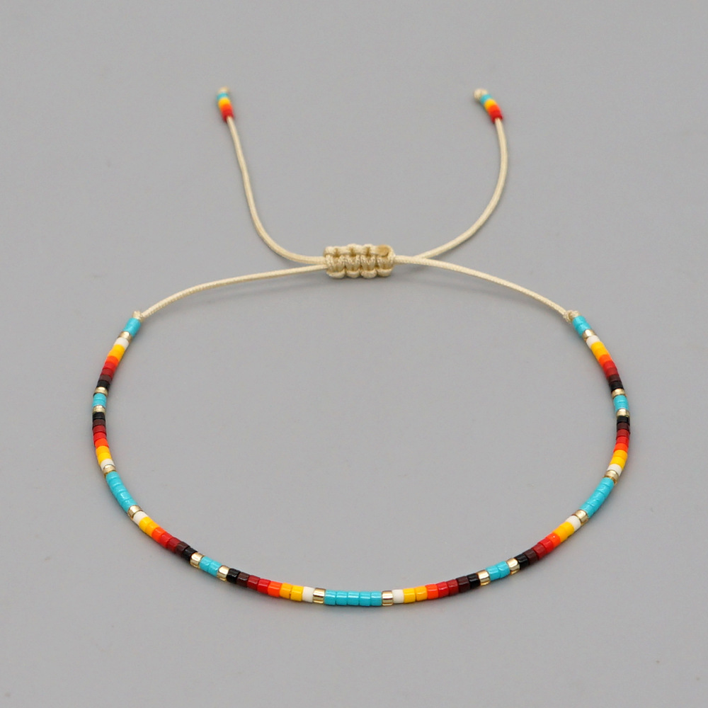 Boho Miyuki Miyuki Beads Handmade Colorful Beaded Small Braceletpicture2