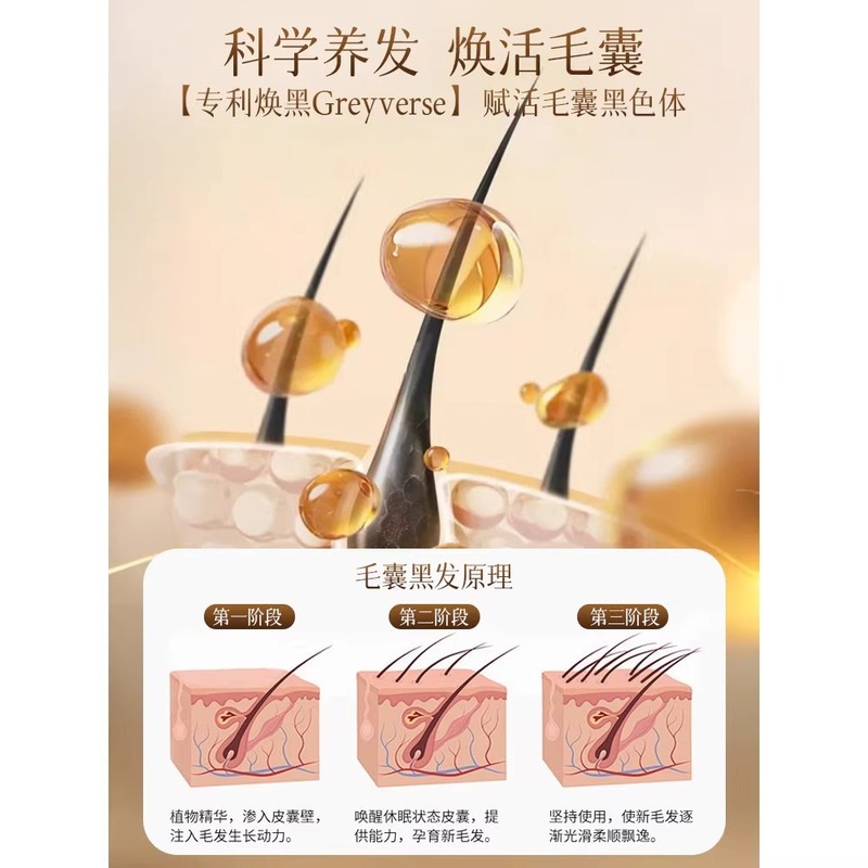 Beitong Ingenious Black Ganoderma Polygonum Multiflorum ジンジャー エッセンス シャンプーは、毛根に栄養を与え、頭皮を洗浄し、フケを除去し、オイルをコントロールします。|undefined