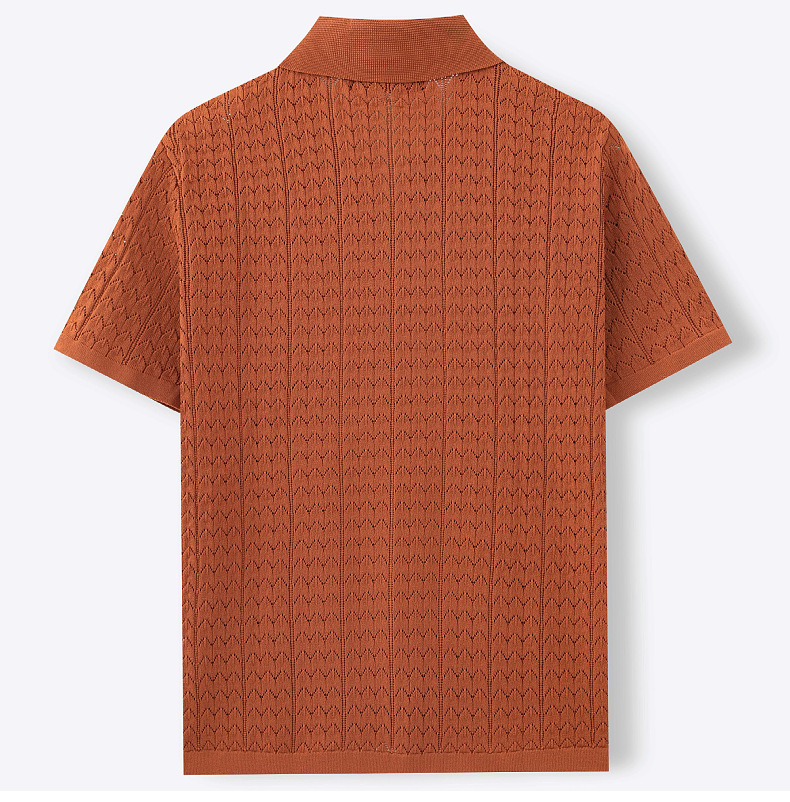 Men's Knitted Cardigan Sweater With Patch Pocket Casual Polo_voghion.com
