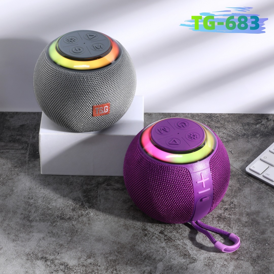 Altavoz Bluetooth TG683 transfronterizo para exteriores de escritorio portátil tipo bola TWS mini coche tarjeta subwoofer colorido