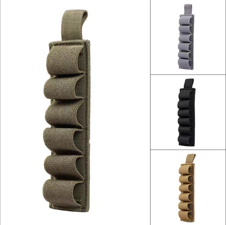 Outdoor 6-Hole Accessory Bag Multifunctional Tactical Velcro Tool Pouch Bullet Bag Waterproof Waist Bag for Outdoor Activities