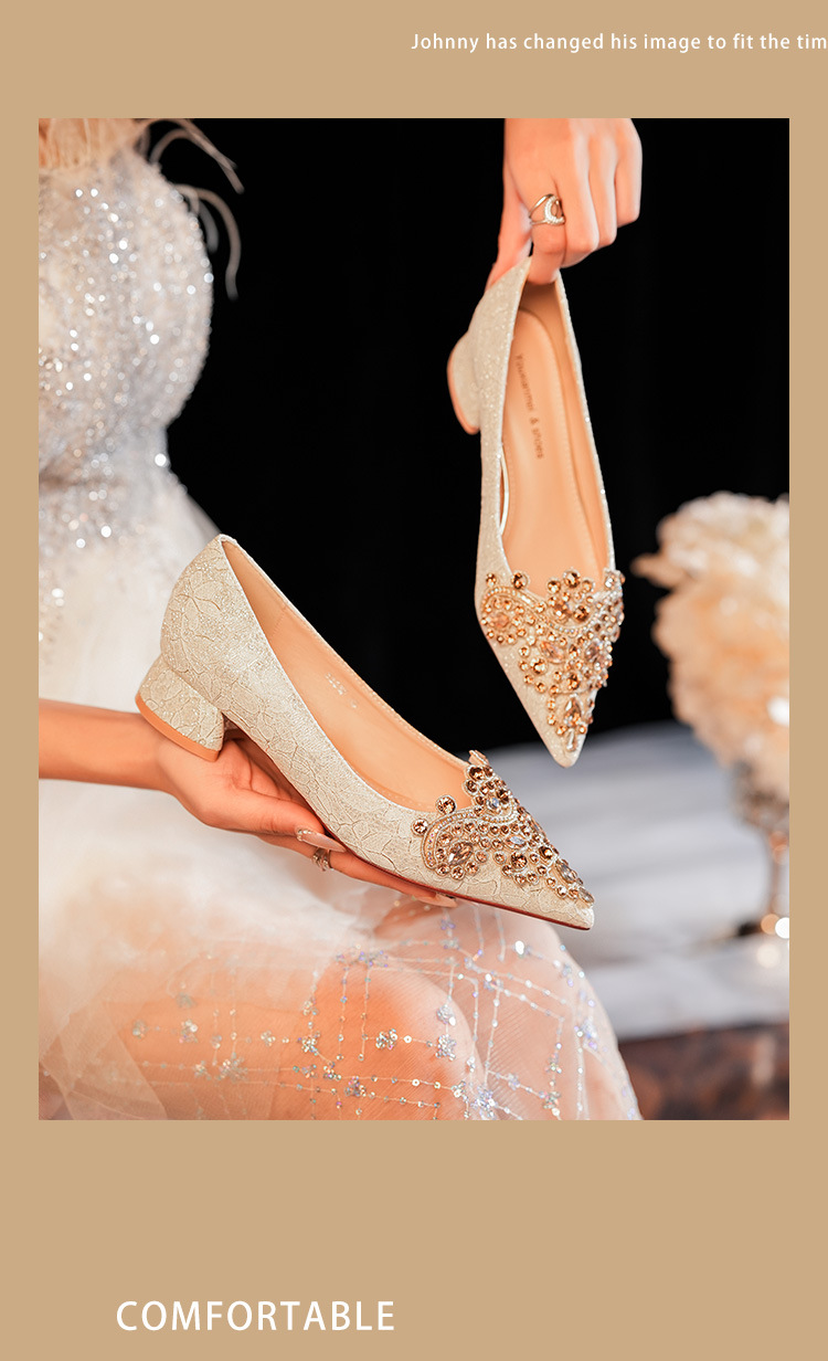 3333F-007 Scarpe da donna con tacco basso, punta a punta, in raso, comode, per damigelle d'onore, da sposa e feste_voghion.com