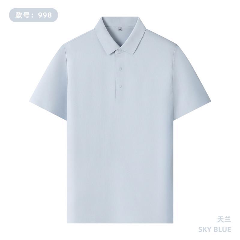 190 gramos de camisa polo sin costuras de Waffle personalizada LOGO uniforme de oficina de empleados impresión de bordado