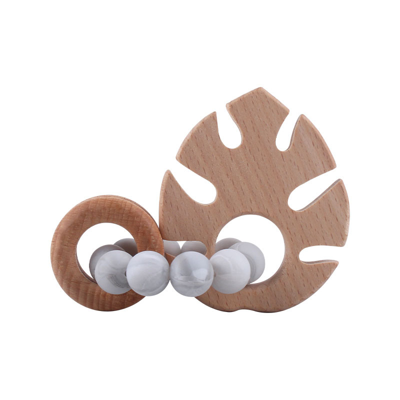 Bebé y bebé suministros niños mordedor pulsera mordedor palo de hoja de haya juguete Amazon Comercio exterior nueva pulsera de silicona