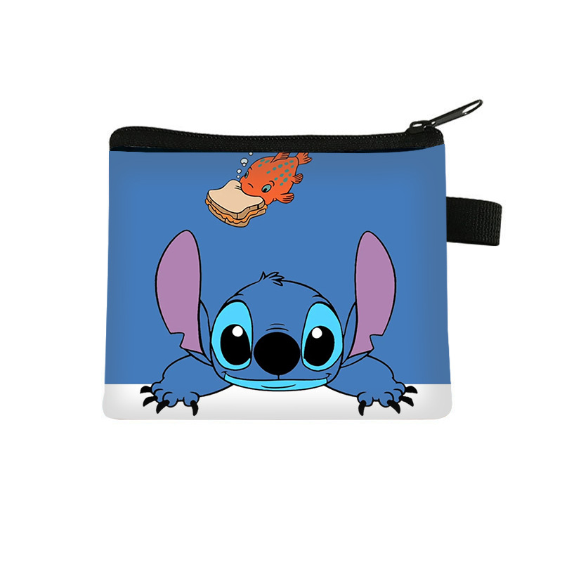 Monedero Infantil de Stitch, Popular en 2025, para Monedas, Llaves, Audífonos, Cartera de Poliéster con Dibujos Animados, Venta al Por Mayor