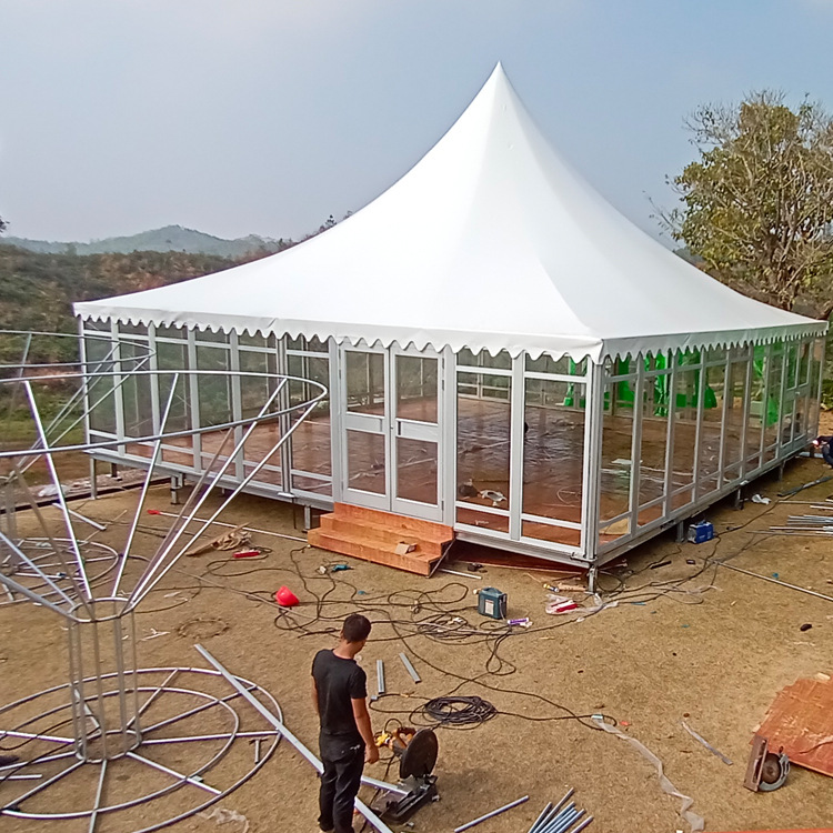 实力厂家直销欧式帐篷 活动展览篷房 玻璃墙体铝合金帐篷