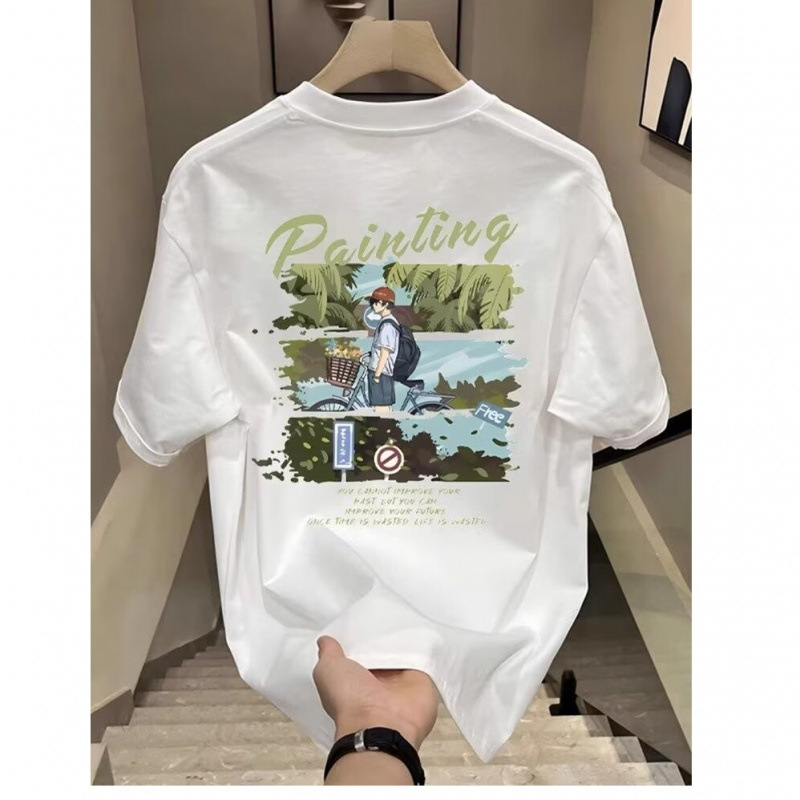 Summer 2025 New Arrival: Short-sleeved, Versatile, Loose-fitting, Korean Style T-shirt for Teenagers, Men's & Couples