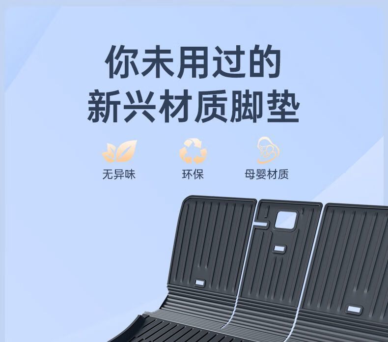 Suitable for the New Version of Tesla Model Y, the New Y/3 Integrated Trunk Mat and Backrest Mat Are Easy to Clean