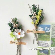 自然风干迷你小花束玫瑰干花真花生日结婚伴手礼物盒diy配饰装饰
