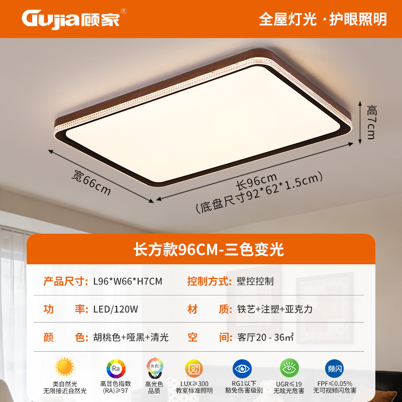 96cm rectangular-tricolor variable - 120W-espectro completo (Gujia)
