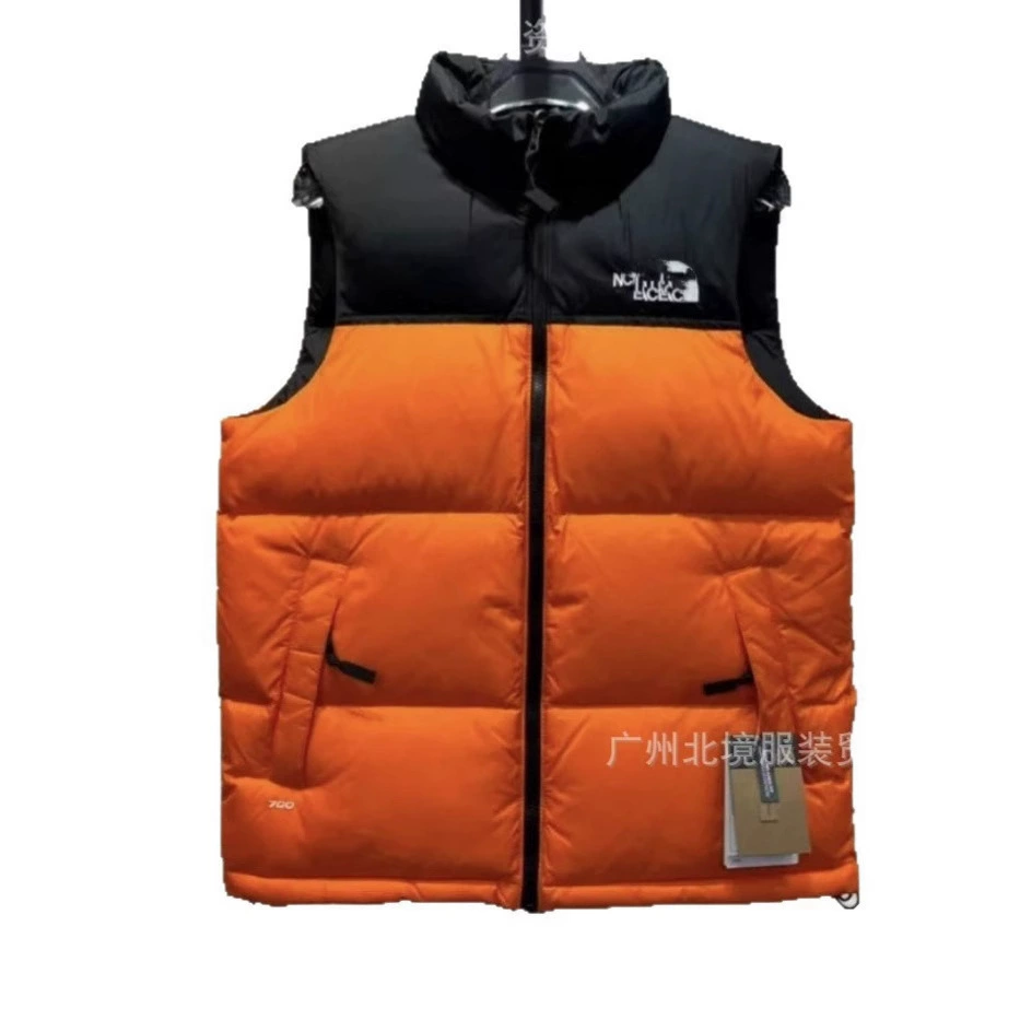 Down jacket, demi-season vest for men and women for beloved, with embroidery, increased thickness, loose fit