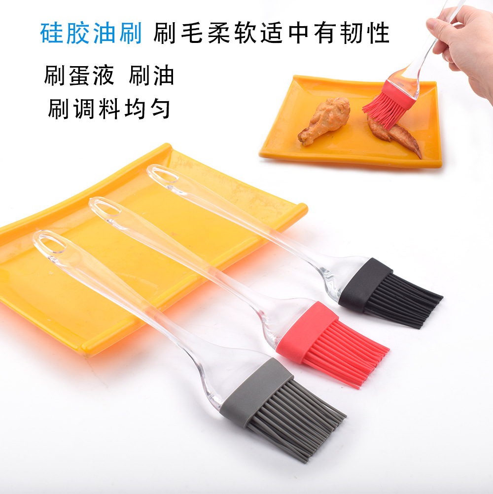 Pincel de Silicona para Barbacoa y Repostería de Silicona y Plástico Resistente a Altas Temperaturas
