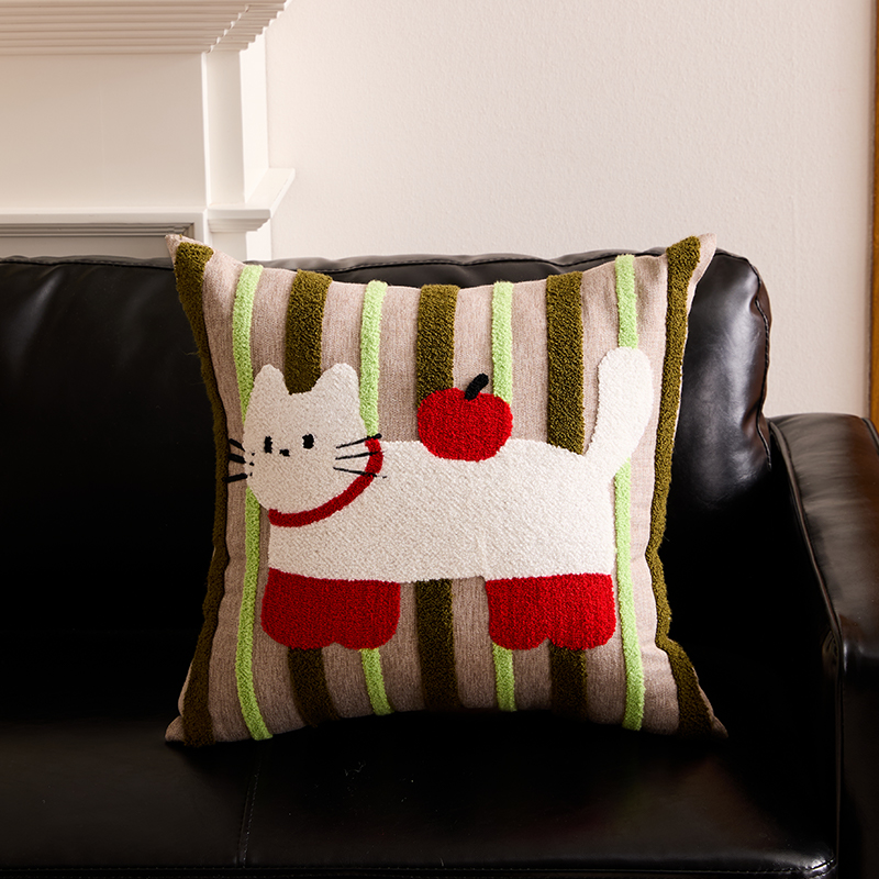Custom bordado abraza almohada funda dibujos animados lindo dormitorio sala de estar sofá cama cojín ventana flotante almohada de cintura sin núcleo
