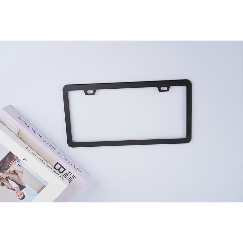 Manufacturer wholesale cross-border narrow-edge thin-edge stainless steel 2-hole license plate frame aluminum alloy stainless steel license plate holder cross-border