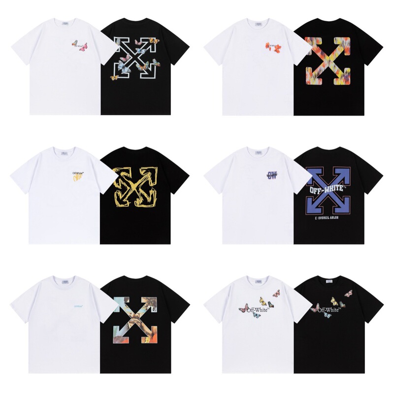 Off White New Loose-Fit Short-Sleeved T-Shirt Collection Off White New Loose-Fit Short-Sleeved T-Shirt Collection