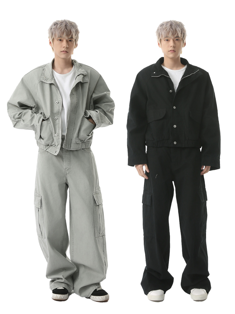 MTLCLOTHES Hombres| Calle americana chaqueta de moda pantalones pantalones de caviar jeans casual