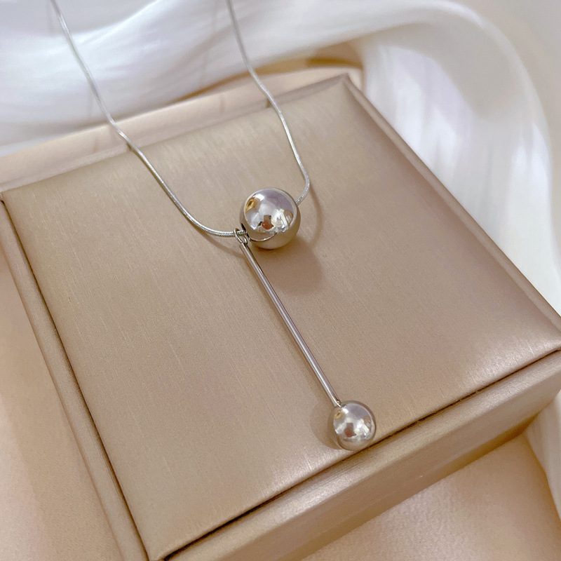 Minimalistische Halskette Aus Echtem Gold Mit Blumen-quasten_voghion.com