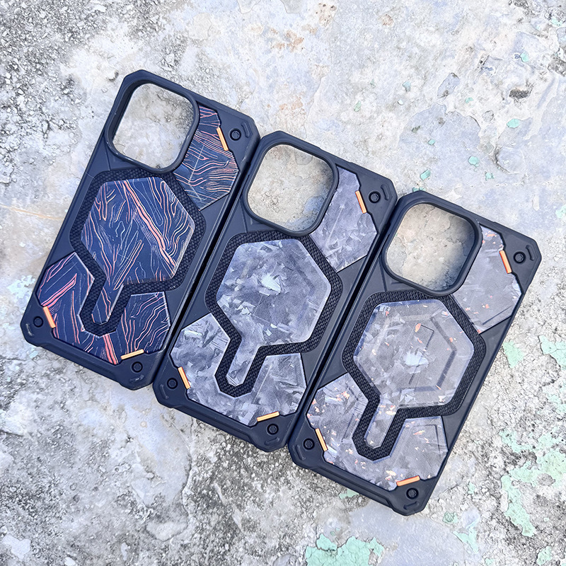 Uag Is Suitable for Apple Mobile Phones Iphone16/15Promax New Kevlar Magnetic Phone Case 13 Magnetic Anti-Fall