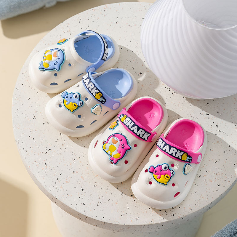 Children's Croc Shoes Eva Soft Sole Toddler Slippers for Outdoor Wear, Non-Slip Boys and Girls Baby Sandals, Lightweight Cartoon Design