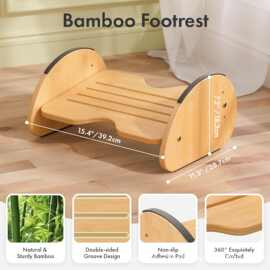 木制脚踏板办公桌下搁脚凳摇摆脚凳防滑沙发凳可调节实木脚踩凳