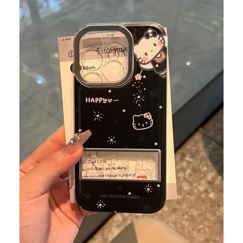Black Mini Kitty Cute iPhone15promax Phone Case Apple 16 All-inclusive 14/12 Soft Case 11xr Black Mini Kitty Cute iPhone15promax Phone Case Apple 16 All-inclusive 14/12 Soft Case 11xr
