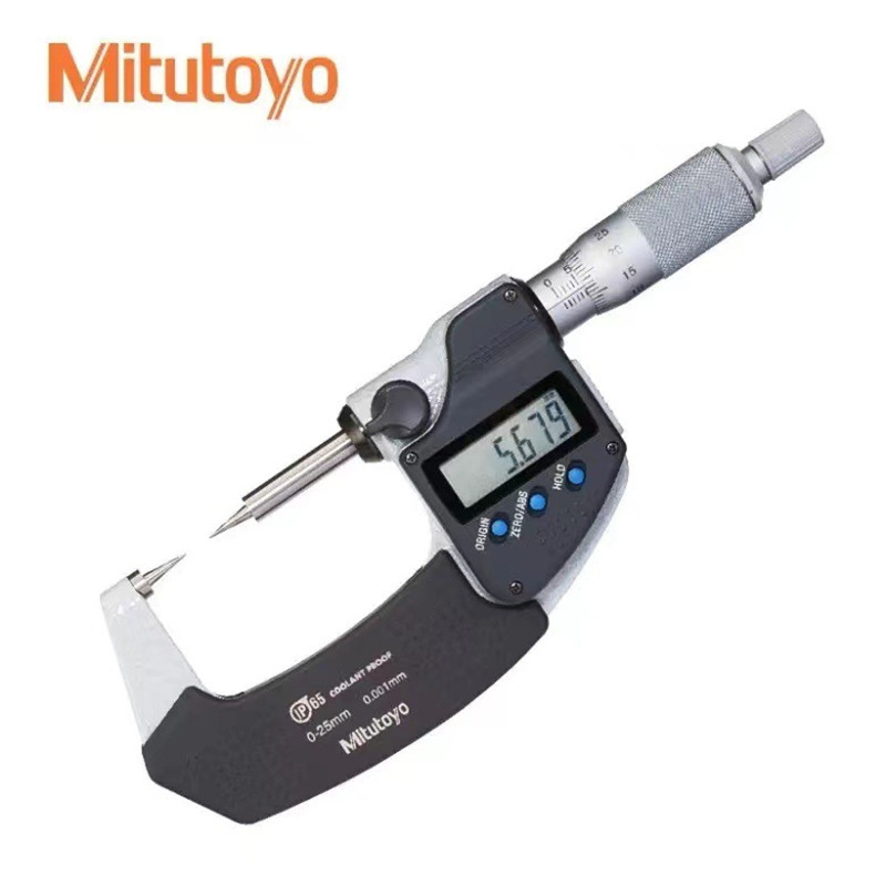 日本三丰MITUTOYO数显尖头千分尺342-251尖头15度//342-261尖30度
