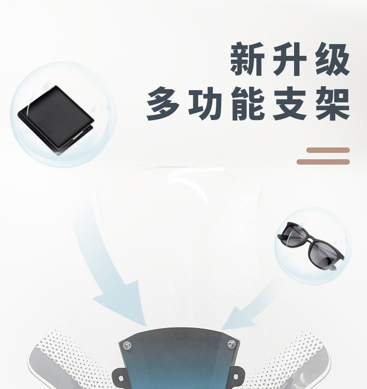 Suitable for Haojue Uhr150 Windscreen Upgrade, Windshield, Front Windshield, Rain Shield, Chest Protector, Transparent High-Definition Windshield