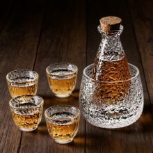 日式清酒套装小酒杯玻璃酒具酒壶喝酒杯果酒杯白酒家用分酒器批发