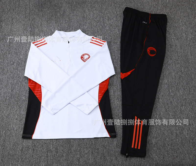 2526新款足球服巴黎皇马阿森纳拜仁长袖半拉训练服一件批发|undefined