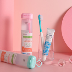 Street stall supply, business trip, daily necessities, washing toothbrush box, adult soft-bristled toothbrush and toothpaste set, dropshipping