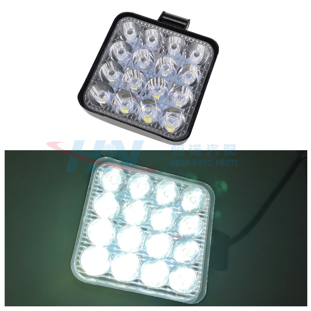 27W cuadrado llevó la luz del trabajo coche 4 pulgadas Spotlight modificado iluminación auxiliar de camiones