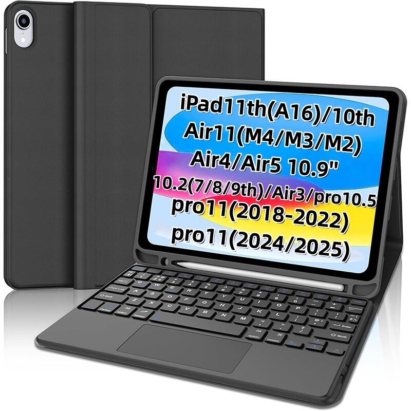 Suitable for Ipad11 Generation A16 Tablet Protective Case 10Th 10.9inch Touch-Sensitive Luminous Bluetooth Keyboard Air8 Leather Case Suitable for Ipad11 Generation A16 Tablet Protective Case 10Th 10.9inch Touch-Sensitive Luminous Bluetooth Keyboard Air8 Leather Case