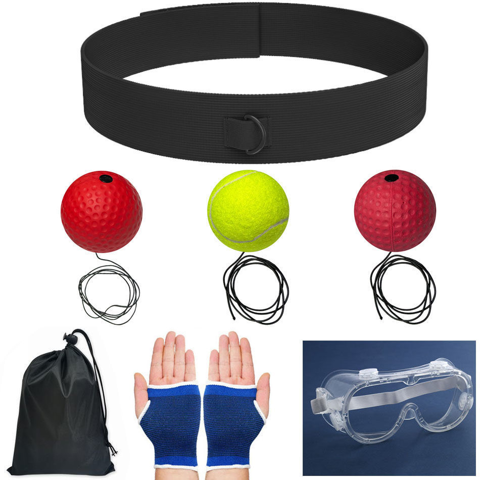 Boxeo de reacción montado en la cabeza bolas de entretenimiento de descompresión para niños bolas de velocidad mágica entrenador de boxeo de ojos para adultos