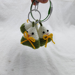 Easter Handmade Woven Zongzi Pendant, Weaving Goddess Wool Crochet Cartoon Ornament, Creative Solar Term Element Accessory