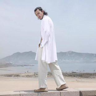 2025 New Marfan Cotton and Linen suit Taihe Zen Tea Clothes suit Slim Fit Long Chinese Style Men's Wear