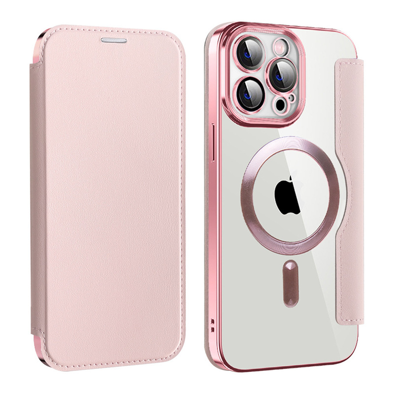 Suitable for iPhone15 wireless charger phone case Apple 12 wallet type protective case 13Pro magnetic card leather case Suitable for iPhone15 wireless charger phone case Apple 12 wallet type protective case 13Pro magnetic card leather case